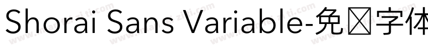 Shorai Sans Variable字体转换
